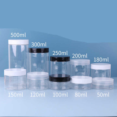 사용자 지정 개인 레이블 250ml 플라스틱 넓은 입 화장품 플라스틱 병 식품 등급