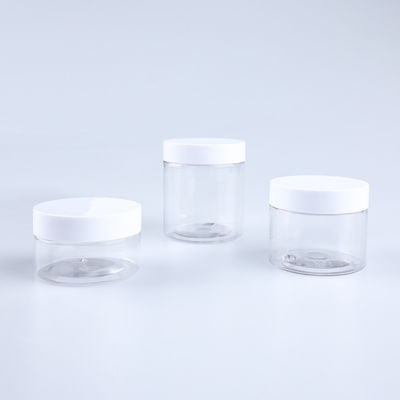 Multi Functional Plastic Cosmetic Jars Plastic Jars for Food Packaging Wide Mouth Screw Lid Plastic Jar with Own Brand