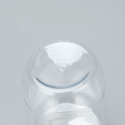 투명 서리 낀 애완 동물 병에 알루미늄 뚜껑이 있는 밀폐 플라스틱 용기