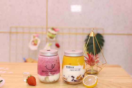 대용량 밀크티 병은 손잡이와 함께 맞춤 제작 가능하며, 120ml, 250ml, 350ml, 500ml, 1000ml 용량으로 제공됩니다.