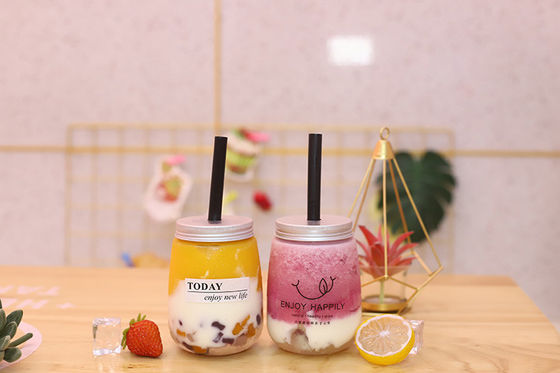 대용량 밀크티 병은 손잡이와 함께 맞춤 제작 가능하며, 120ml, 250ml, 350ml, 500ml, 1000ml 용량으로 제공됩니다.