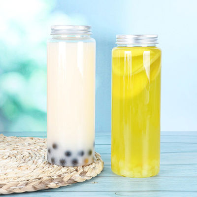 Plastic Milk Tea Bottles with Capacity of 120ml 250ml 350ml 500ml 1000ml in Clear
