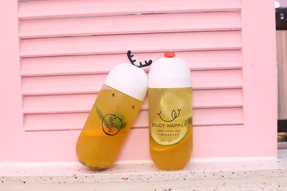 단열 손잡이 편리한 음료 보관 투명 밀크티 병