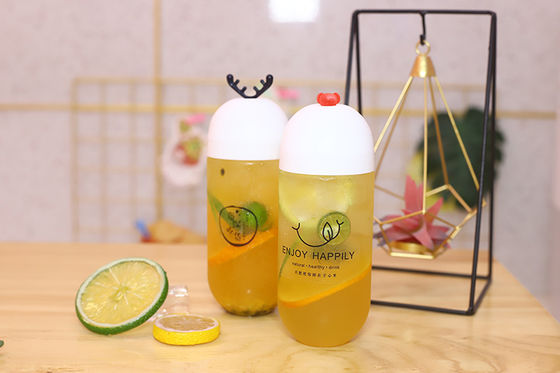 단열 손잡이 편리한 음료 보관 투명 밀크티 병