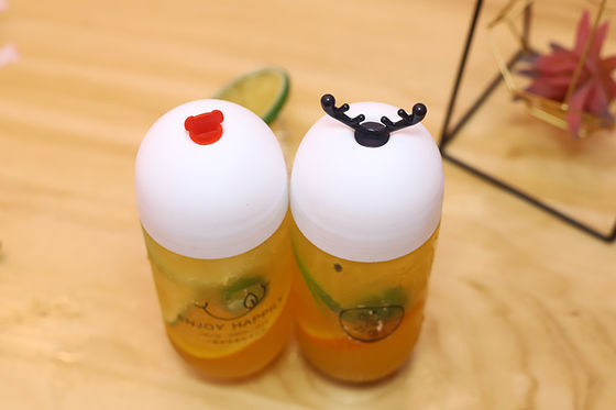 단열 손잡이 편리한 음료 보관 투명 밀크티 병