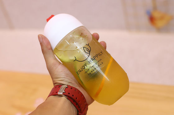 단열 손잡이 편리한 음료 보관 투명 밀크티 병