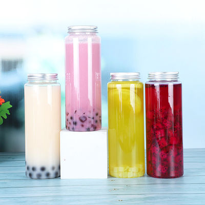 Screw-on Lid Milk Tea Bottles Leak-proof and Medium Size for Your Customer Requirements