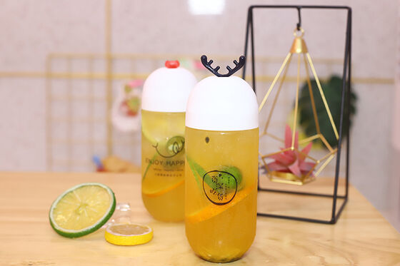 중간 크기 누수 방지 밀크티 병, 차 포장에 적합하며 누수 방지 및 안전한 용기 보장