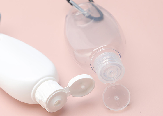 플립 상부 캡과 50이지 밀리람베르트 열쇠고리 압착 여행 플라스틱 손 소독제 병