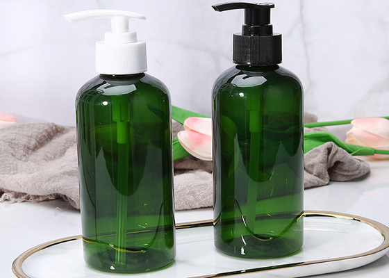 핫 판매 맑은 빈 PET 500ml 샤워 젤 플라스틱 병 헤어 케어 흰색 평면 사각형 샴푸 로션 펌프 플라스틱 병