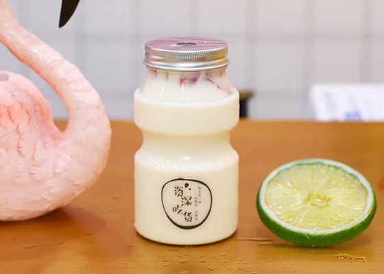 SGS 홀은 비어 있는 플라스틱 밀크 차 패트병을 캡 350ML 500ML 700ML으로 덮습니다
