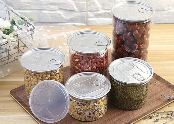 280Ml 500Ml 650Ml을 캔으로 만드는 음식을 위한 투명한 플라스틱 항아리 용기