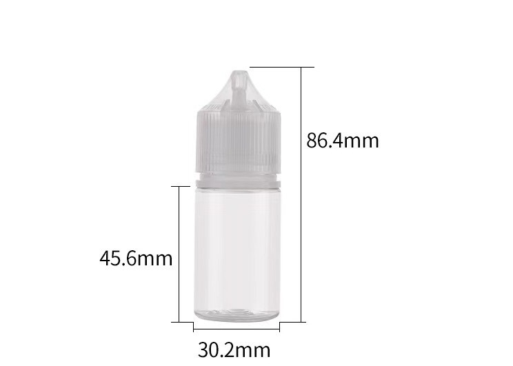 CRC 모자 애완 동물 풍미 Eliquid 병을 가진 30ml 짧은 V3 점적기 병