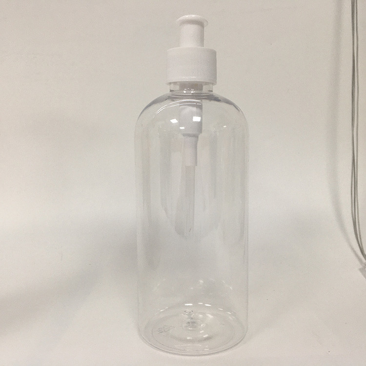 화장품용 펌프 및 실크스크린 인쇄로 24mm 재사용 가능한 분홍색 둥근 PET 병
