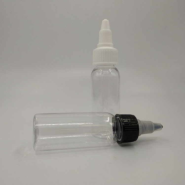 100ml 선명한 플라스틱 스크루 상단 액체 병