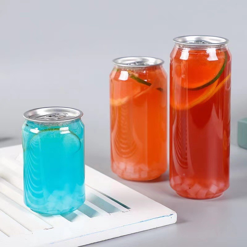 현대 플라스틱 소다 캔 주스 병 사용자 지정 개인 레이블 용량 120ml 250ml 350ml 500ml 1000ml