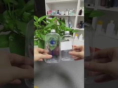 뚜껑이 있는 주스, 우유, 스무디 제조용 투명 일회용 플라스틱 주스 병